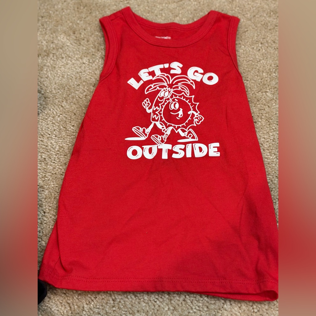 Garanimals Red Kids Tank Top With Fun Print
